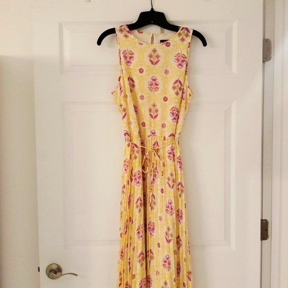 Ann Taylor Pink Midi Sundress for Wedding Guest - Picture 3 of 17